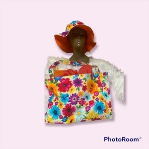 Beach Brim Hat/Matching Tote Bag